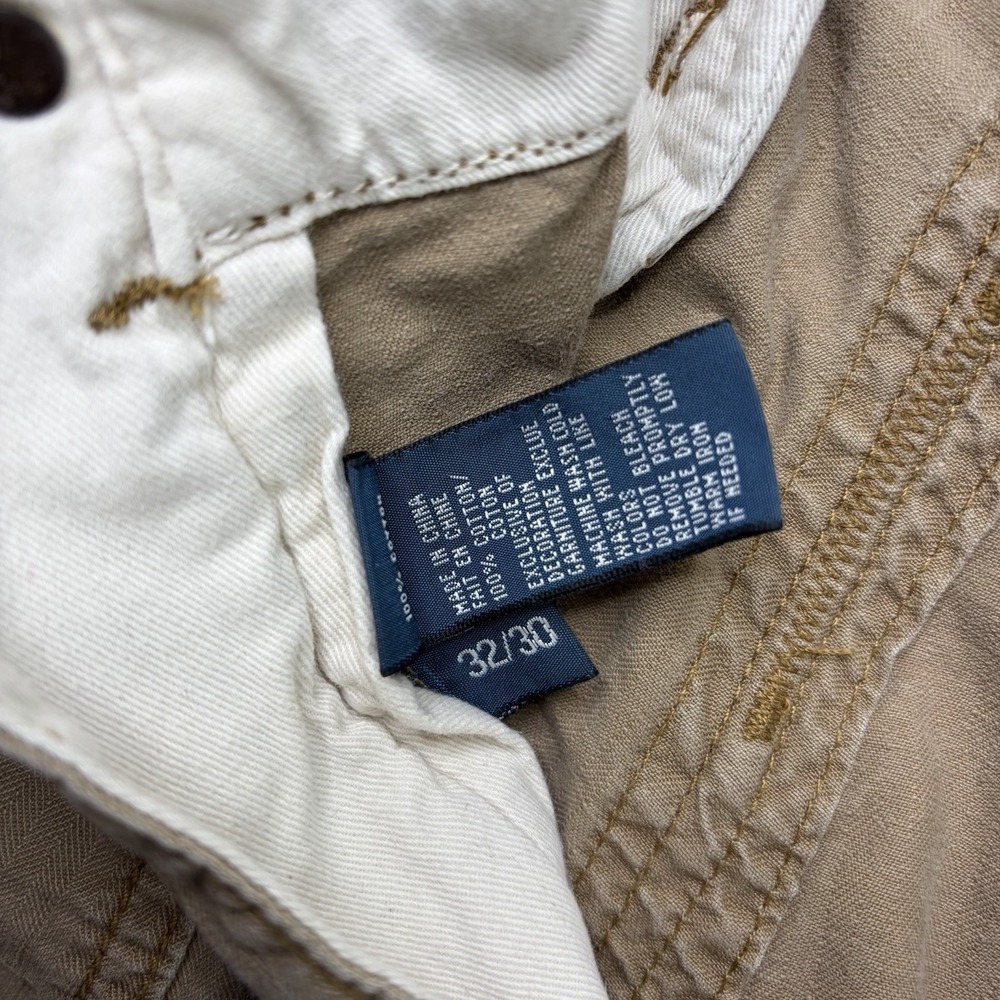 POLO RALPH LAUREN Utility Cargo Pants Slim Fit Military Herringbone Mens 32x30 - Picture 11 of 16